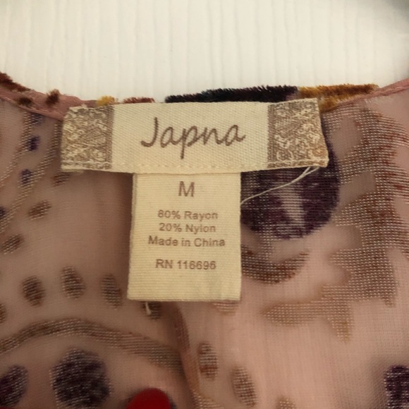 Sheer Kimono with Velvet Detail - Picture 5 of 5